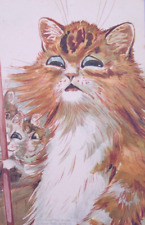 c1900 Louis Wain Cat Orange Usher Kitties Vintage Postcard Original picture