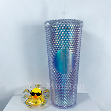 ✨Starbucks Summer Multicolored Diamond Tumbler Studded Cold Beverage Cup 24oz CN picture