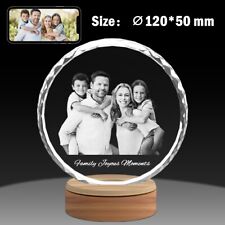 Custom 3D Crystal Photo Gift Birthday Anniversary Mother's Day Gift  ⌀120*50mm picture