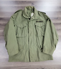 Vintage M-65 Military Field Jacket Men's Medium US Army Green Coat 70s Era USA picture