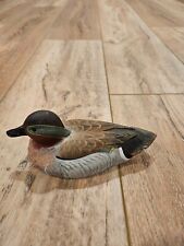 Vintage Green Wing Teal Drake Duck Hand Made Robin Thomas 1990 Decor picture