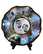 Vintage John & Robert Bobby Kennedy ￼ Commemorative Glass Dish Plate Collectible picture