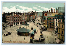 c1910 Haymarket Square Rotonda Road, Boston Massachusetts MA Posted Postcard picture