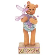 Jim Shore Button & Squeaky Dog Balloon Figurine Bear Pastel Flower Resin 6005128 picture