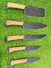  Hand FORGED Chef Knifes Kitchen Knives Set Custom Hand Made Damascus Chef Set  picture