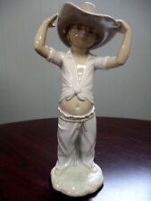 Nao By Lladro Porcelain 10.5 Boy With Cowboy Hat Figurine picture
