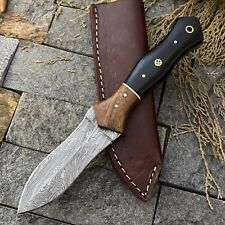 SHARD®™ CUSTOM HAND FORGED DAMASCUS STEEL HUNTING DAGGER BOOT KNIFE+ SHEATH picture