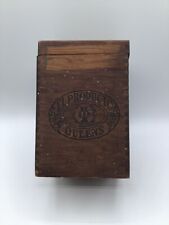Vintage El Producto Queens Hinged Wood Counter Sales 25 Cent Cigar Box 7” picture