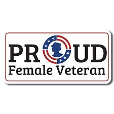 Magnet Me Up Proud Female Veteran Military Magnet Decal, 6.5x3 In, Service Women picture
