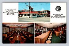 Wildwood By The Sea NJ-New Jersey, Atlantic Restaurant Motel, Vintage Postcard picture
