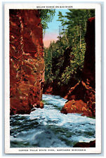 c1930's Below Gorge on Bad River Copper Falls State Park Northern WI Postcard picture