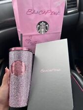 Hot Starbucks 2023 Korea SS Blackpink Rhinestone Cold Cups 16oz Tumbler Gift Box picture