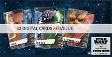 Topps Star Wars Card Trader TORN THE FORCE AWAKENS BLUE/RED 32 CARDS  picture