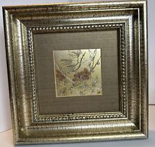Lin-Art Ltd Ancient Japanese Art of Chokin Silver Floral Flowers ￼signed picture