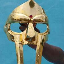 MF Doom Gladiator Mask Golden Brass Finish Face Armour Medieval Limited Edition picture