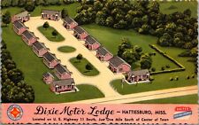 Linen Postcard Dixie Motor Lodge in Hattiesburg, Mississippi~4419 picture
