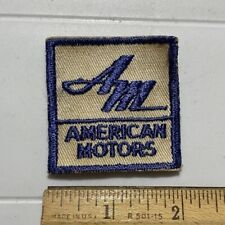Vintage American Motors Corporation AMC AM Blue White Embroidered Patch Badge picture