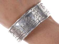 Strange, Heavy, Super cool sterling silver  cuff bracelet picture