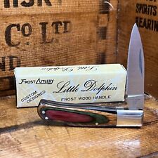 Vintage New In Box Frost Little Dolphin Pocket Knife Frost Wood Handle 17-603FW picture