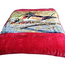 Vintage Biederlack Blanket Mallard Duck Branch Red October Woodies Lodge Outdoor picture