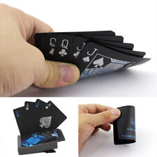 2 Decks Black Poker Playing Cards PVC Plastic High Quality Durable Waterproof  picture