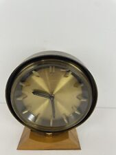 For Parts Read WESTERN GERMANY MID CENTURY TABLE MANTEL CLOCK BY ATLANTA picture