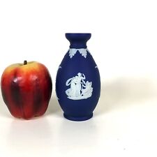 Early 1900s Wedgwood Dark Blue Jasperware Bud Vase picture