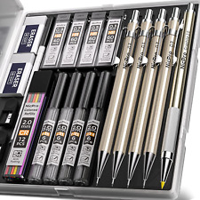 Nicpro 5 PCS Metal Mechanical Pencil Set in Case, Artist Drafting Pencils picture