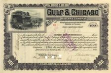 Gulf and Chicago Railway Co. - 1903 dated Mississippi and Tennessee Railroad Sto picture