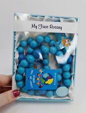 Boy's My First Rosary, Wooden Prayer Beads With Mysteries Booklet, 21 Inch picture