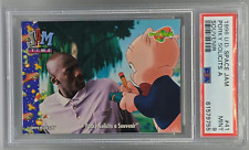 Michael Jordan 1996 UD Space Jam #41 Porky Pig Solicits A Souvenir PSA 9 MINT picture