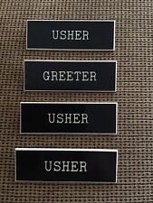 Vintage Usher Greeter Church Funeral Wedding Occasion Pin Set picture