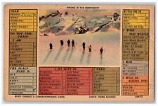 1958 Skiing In The Northwest Corresponded Checklist Fossil Oregon OR Postcard picture