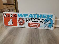 c.1960s Original Vintage Frost King Sign Metal Rack Toppper Weather Protection  picture