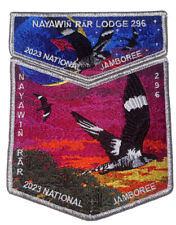 Boy Scout OA 296 Nayawin Rar Lodge 2023 National Jamboree Flap Set picture