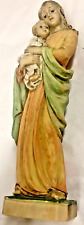 Religious Prayer Statue Madonna Holy With  Polyresin Figurine 12 Inches  picture