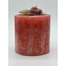 Vintage Lumina Pacific Red Christmas Candle With Frosted Strawberry 5