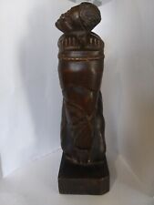 Wooden African Carved Figurine Signed By The Artist picture