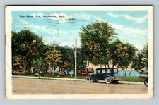 Menominee MI-Michigan, Bay Shore Park Vintage c1929 Postcard picture