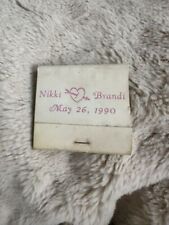 Rare Nikki Sixx 1990 Brandi Brandt Wedding Favor Matchbook Authentic picture