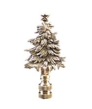 Holiday/Christmas Lamp Finial-TREE-Antique Silver Finish-SN Base-FS picture