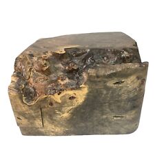 Vintage Buckeye Burl Wood Live Edge Puzzle Jewelry Box Artist Signed picture