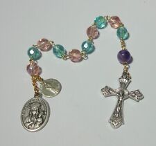 St Adele & Our Lady of Czestochowa Single Decade Rosary Handmade in the USA picture