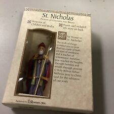 NEW 1999 Roman Inc. St. Nicholas Patron of Children & Brides In Box Prayer Card picture