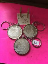 Set 3 Lot Coin Keychains 1882-1883-1884 Copies Junk Drawer Estate Find Read picture