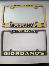 1970s-1980's GIORDANO'S -WEST HAVEN ,CONNECTICUT Frame Vintage License Plate picture