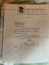 John F Kennedy signed letter 1960 picture