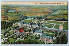 c1920's Birds Eye View Of Spring Hill College Building Mobile Alabama Postcard picture