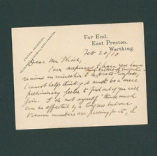 Card by famous British author & Zionist leader Israel Zangwill 1910 picture