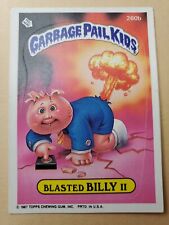 1987 Topps OS7 Garbage Pail Kids 260b BLASTED BILLY II Card PURPLE HEADER ERROR picture
